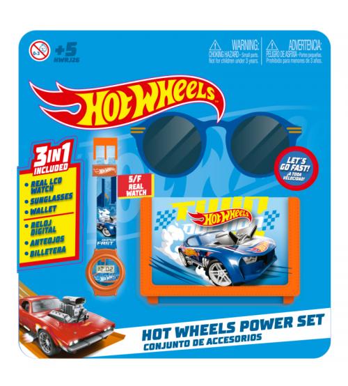 Hot Wheels HWRJ26 3-in-1 Gift Set with Watch, Sunglasses and Wallet